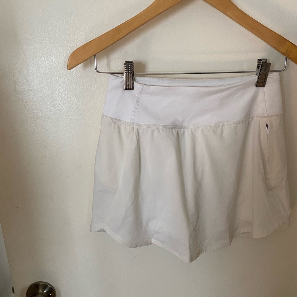 Outdoor Voices White Skorts with Pleated Design
